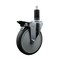 Service Caster 6'' Thermoplastic Rubber Swivel 1-1/4'' Expanding Stem Caster with Brake SCC-EX20S614-TPRB-PLB-114 - alternate 1
